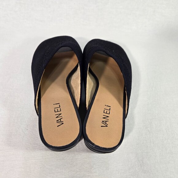 VANELi Finn Minimalist Comfort Blue Stretch Knit Open Toe Heels Size 9.5M New! - Picture 10 of 16
